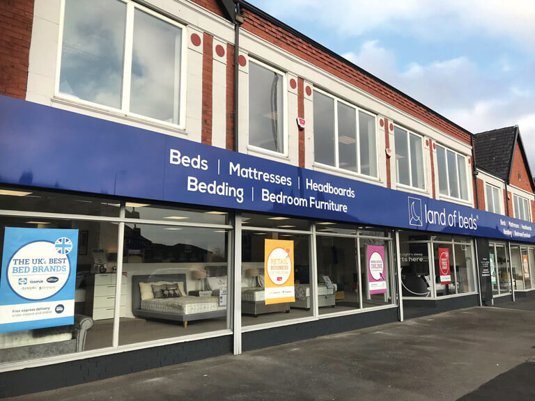 Exteriour wigan mattress showroom in Manchester