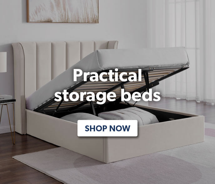 Practical storage beds - shop now