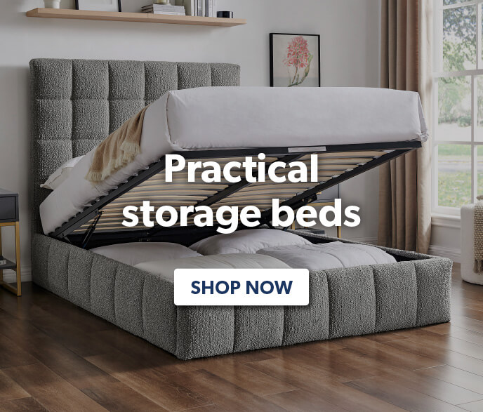 Practical storage beds - shop now