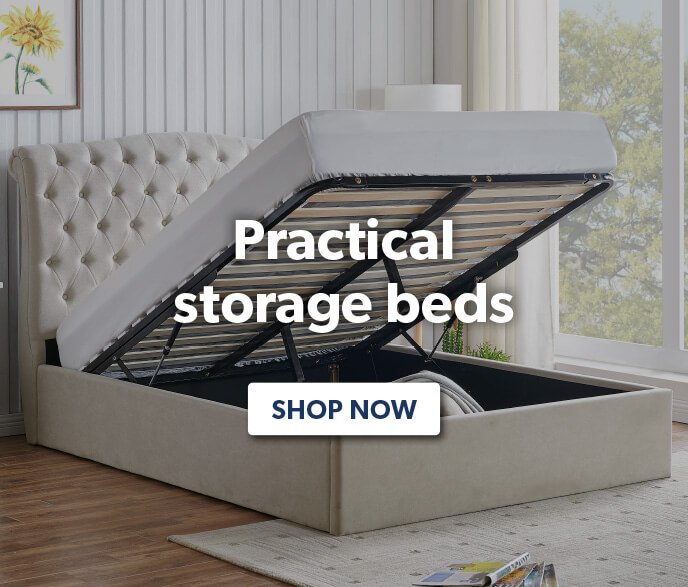 Practical storage beds - shop now