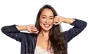 Woman yawning